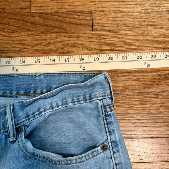Levi's 505 Jeans Mens W42 L30 Blue Denim Straight Leg Cotton Casual - Picture 4 of 11